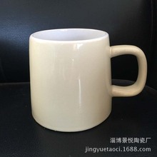 厂家直销陶瓷色釉杯 异形马克杯 创意礼品logo烤花杯