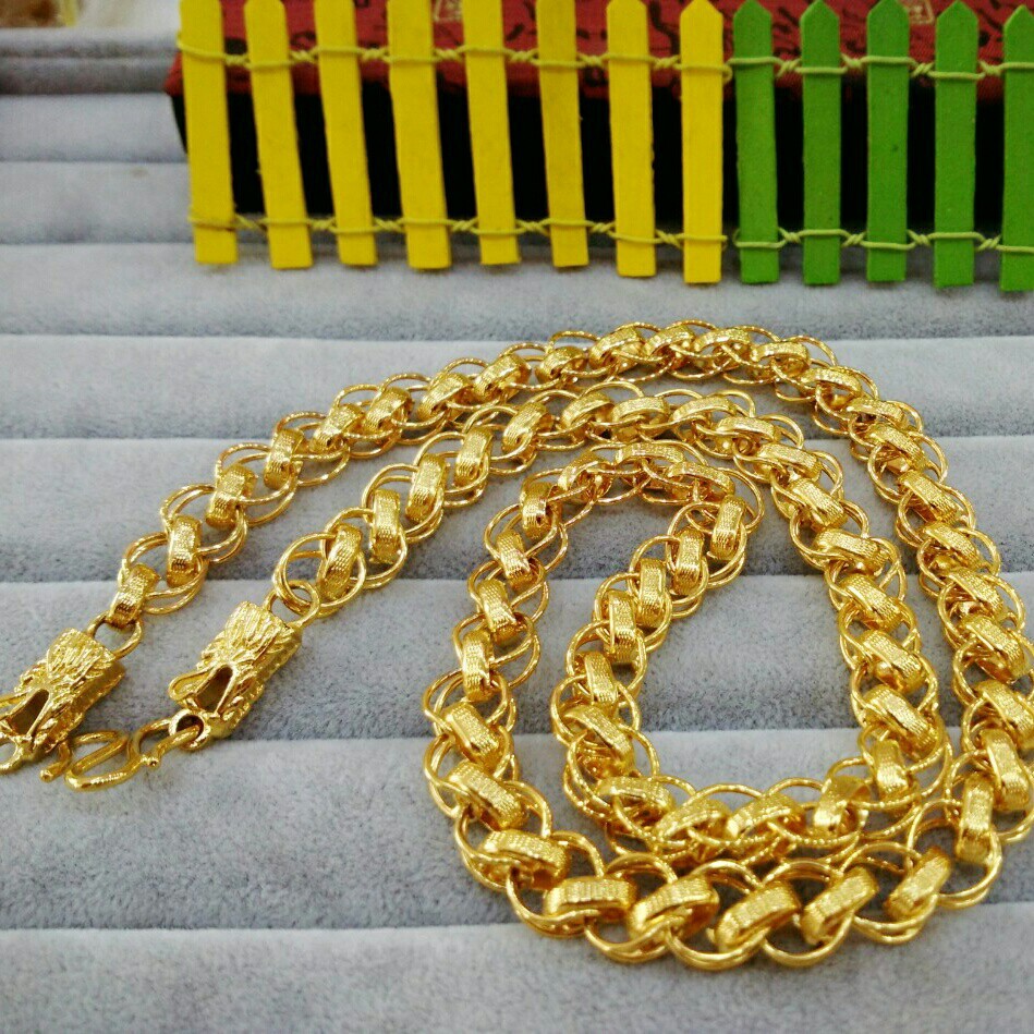 时尚款加厚金男士大号泰国链12厘欧币饰品 黄铜镀金首饰品保色