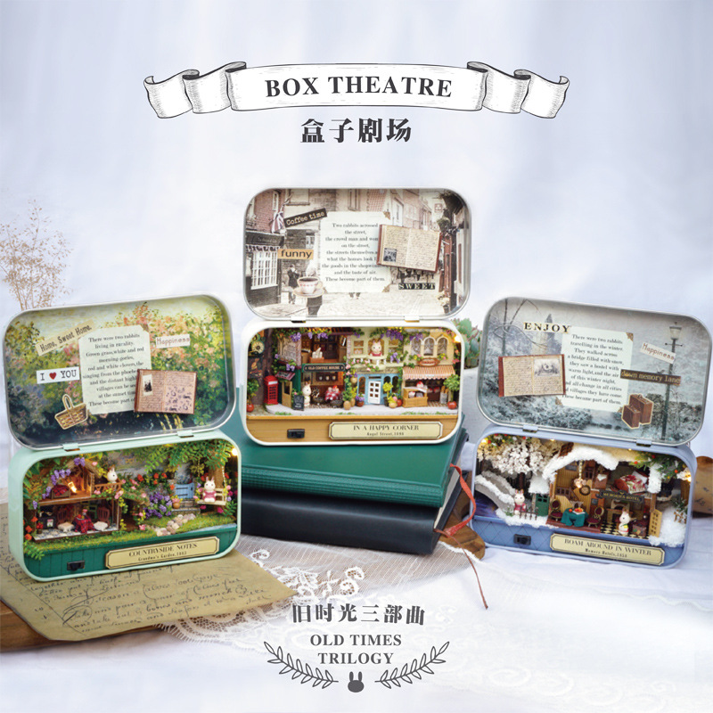 Cute Room DIY Cottage Box Theater DIY Toy Wooden Toy Guangzhou Toy Assembled Model Wooden Model