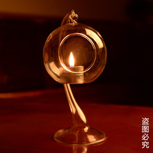 欧式悬挂花瓶水晶透明玻璃花瓶窗台桌面装饰工艺摆件（不含挂钩）