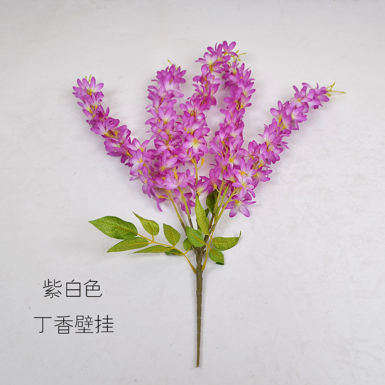 Artificial Flower And Artificial Plant Wholesale Simulation String Fake Flower Wedding Decoration Flower Rattan Vine Silk Flower Ceiling Flowers Wisteria Flower Lilac Wall Hanging Flower