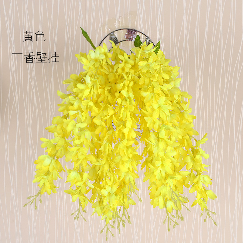 Artificial Flower And Artificial Plant Wholesale Simulation String Fake Flower Wedding Decoration Flower Rattan Vine Silk Flower Ceiling Flowers Wisteria Flower Lilac Wall Hanging Flower