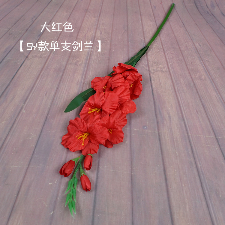 artificial flower artificial plant One Piece Dropshipping Price New Artificial Flower Floristry Furnishings Living Room Decoration Foreign Trade Floriculture and Floral Arrangement Gladiolus