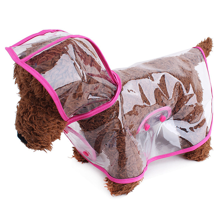 Pet Supplies Dog Raincoat Teddy Small and Medium-Sized Dogs New Transparent Plastic Fashion Poncho Pet Raincoat