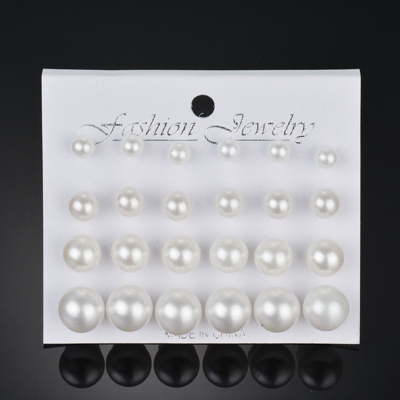 aliexpress pearl earrings 12 pairs one card korean style earrings for women