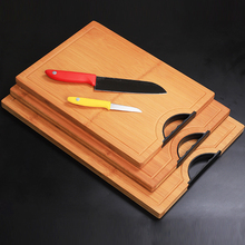 整竹菜板加厚砧板剁骨板厨房切菜板长方形刀板防霉带水槽案板