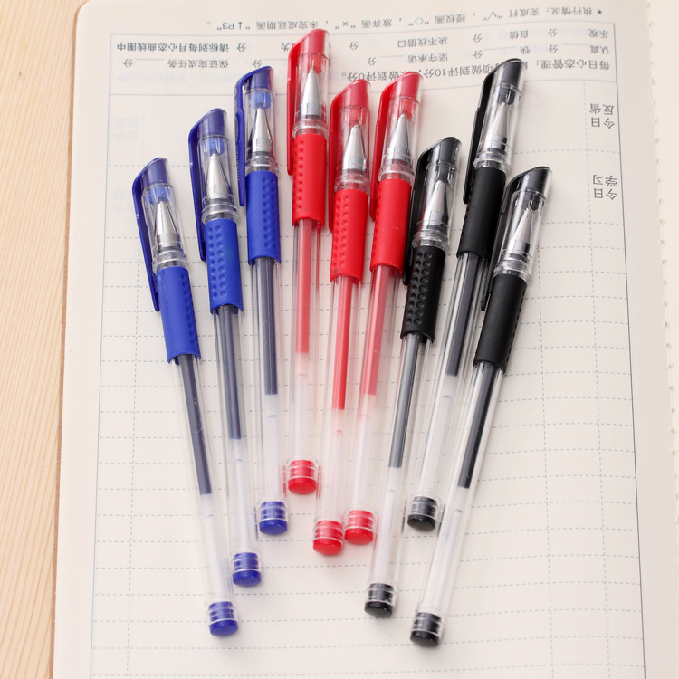 Wholesale European Standard Gel Pen Black Gel Ink Pen Bullet Pen Syringe Signature Pen Exam Stationery Special Red