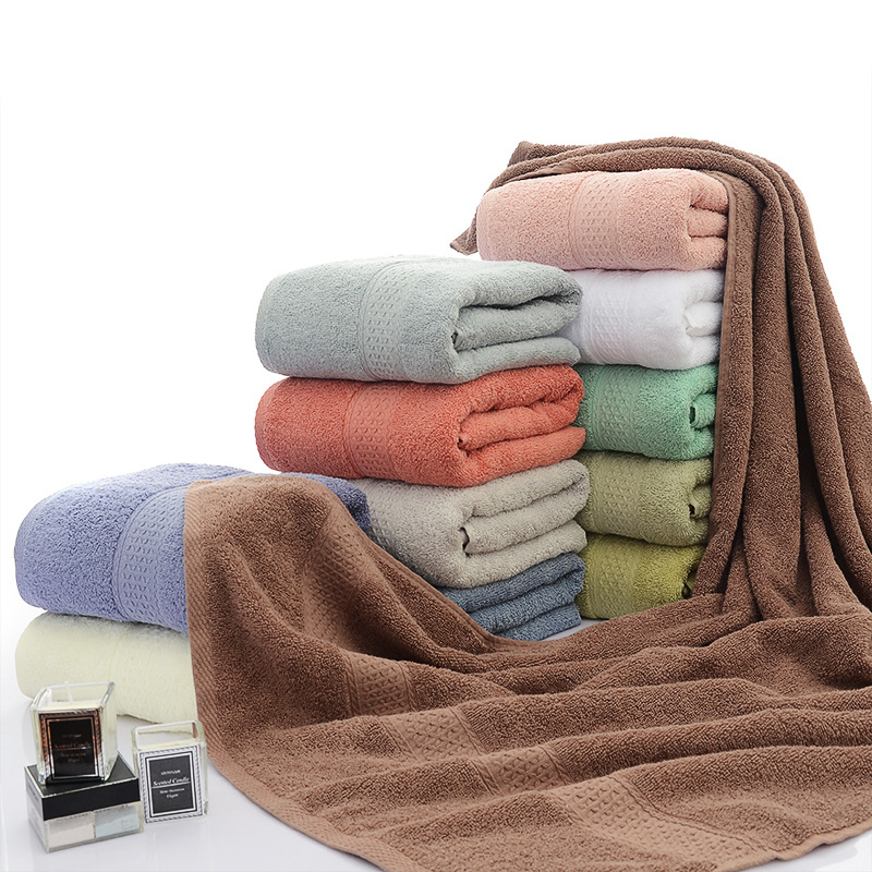 Advanced Cotton Bath Towel Foreign Trade Plain Color Broken Thick Soft Adult Hotel White Towel One Piece Dropshipping Wholesale Direct Sales