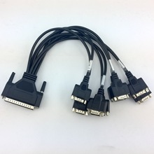 HDB 62P 公-DB 9P 公 1拖8 PCI-E 串口数据线 连接线