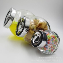 厂家批发糖果茶叶灌蜂蜜调料瓶厨房火锅烧烤居家储物蓄扁鼓玻璃罐