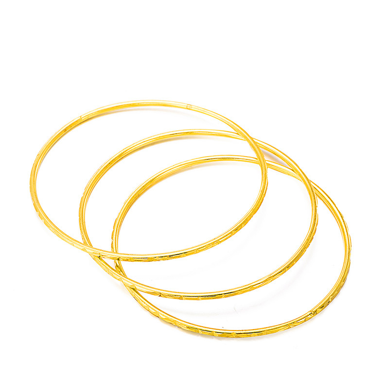 Vietnam Placer Gold Bracelet Female No Color Fading Bohemian Coil Hand Jewelry Brass Simulation Plated Pure Gold Bracelet