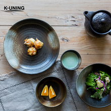 日本进口釉下彩陶瓷白吹天目饭碗钵盘子茶壶茶杯陶瓷家用吃饭餐具