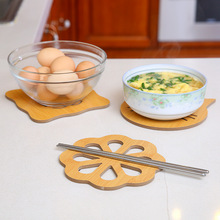 木质杯垫镂空防滑锅碗垫子厨房餐具防烫隔热垫卡通可爱餐桌垫批发