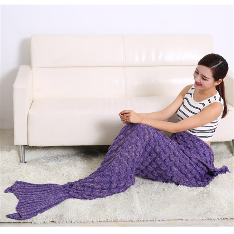 Summer Air Conditioning Blanket Mermaid Blanket Scale Sofa Cover Children Mermaid Tail Casual Nap Blanket Manufacturer
