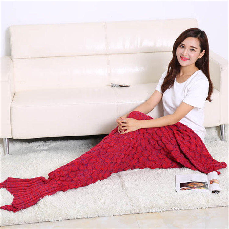 Summer Air Conditioning Blanket Mermaid Blanket Scale Sofa Cover Children Mermaid Tail Casual Nap Blanket Manufacturer