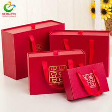 抽屉式喜糖盒糖果结婚伴手礼回礼盒婚庆中国红巧克力节庆日礼品盒