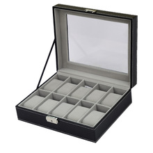 手表盒10位手表收纳展示盒木质透明开窗手表礼品盒watch box