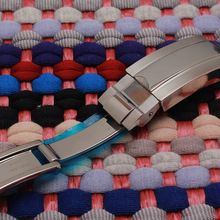 鸿空精钢表扣适用于劳里士手表配件 蚝式恒动 仕鬼王硅胶表扣16mm