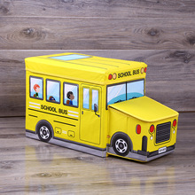 厂家直销多功能儿童玩具收纳凳 卡通车头收纳盒折叠储物家居用品