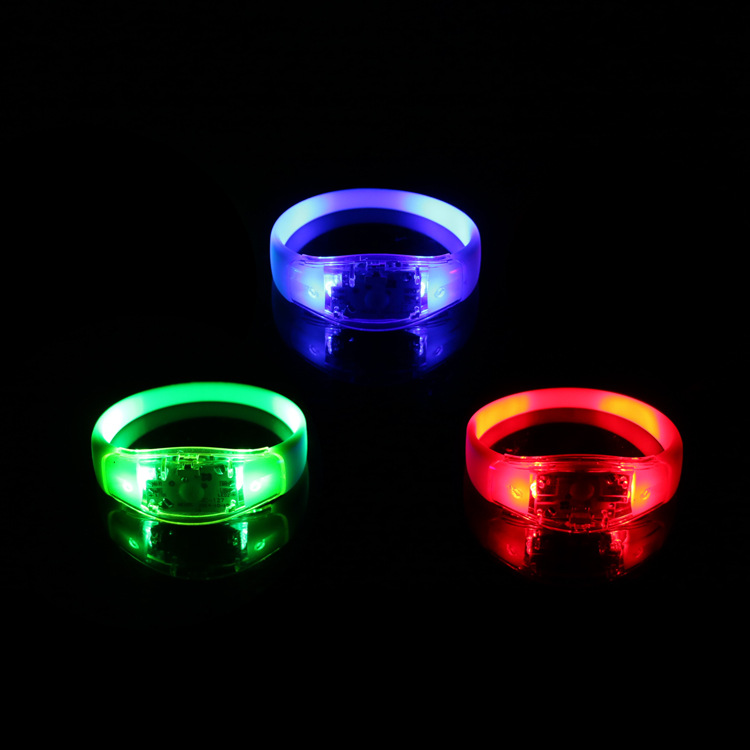 Led Night Running Silica Gel Light-Emitting Bracelet Entertainment Cheering Props Singing Support Flash Bracelet Flash Bracelet in Stock