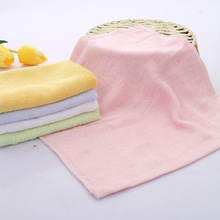 婴幼儿素色柔软竹炭巾幼儿园手帕 宝宝儿童竹纤维小方巾 洗脸毛巾