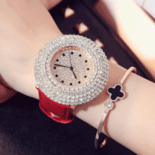 新款 外贸满钻手表 镶钻简约时尚韩式女生腕表 时装手表