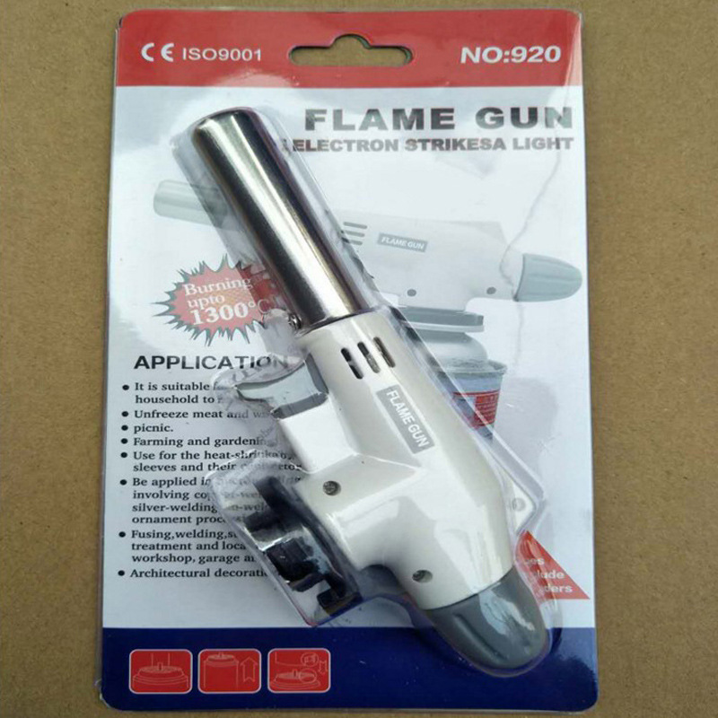 New Card Type Flame Gun Kitchen Baking Igniter Outdoor Barbecue Point Carbon Thawing Spray Gun Lighter Wholesale