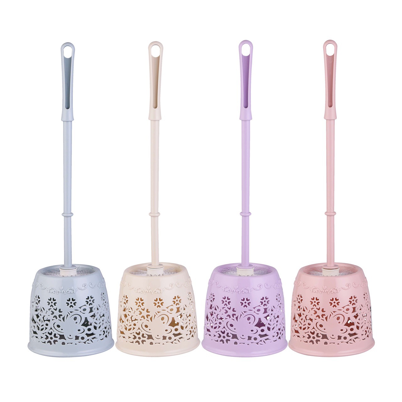 cleaning brush japanese plain yiwu hot sale taobao hot sales hollow pansy toilet brush set