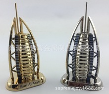 厂家直销供设计应各式金属颜色阿联酋迪拜帆船酒店五金礼品模型