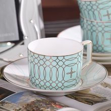 厂家跨境批发欧式金边骨瓷茶壶咖啡杯碟陶瓷奶茶牛奶杯二层架茶漏