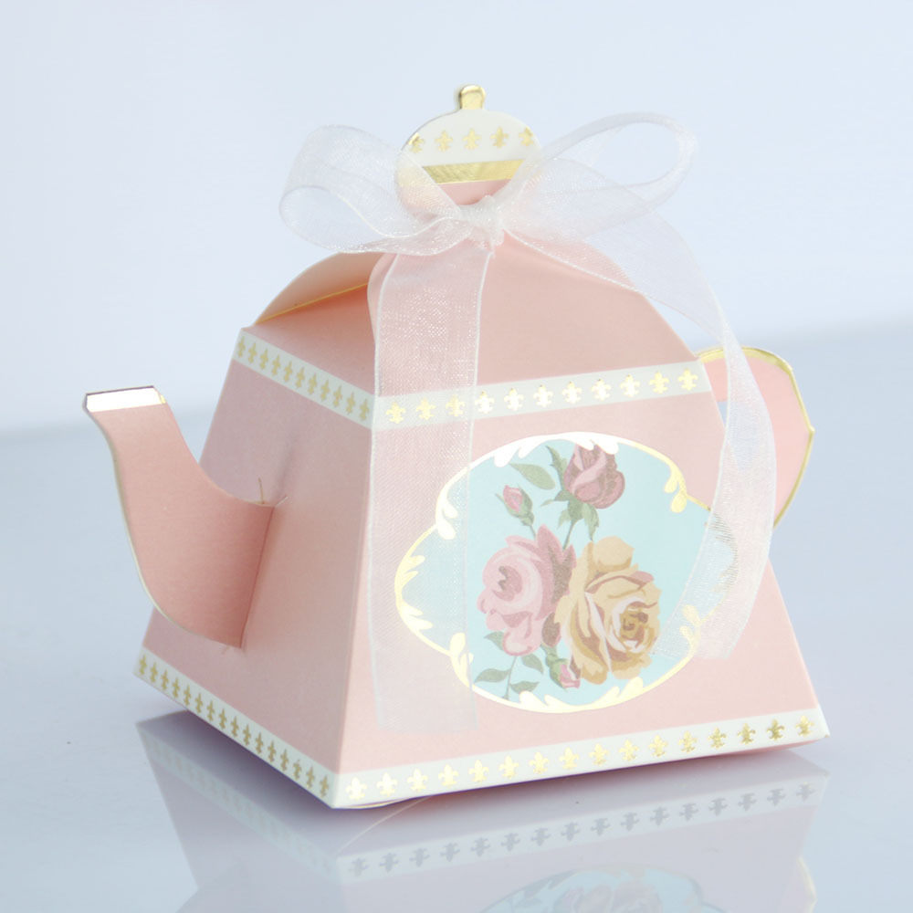 新款创意烫金欧式皇家茶壶喜糖盒 复古糖盒个性下午茶糕点盒现货