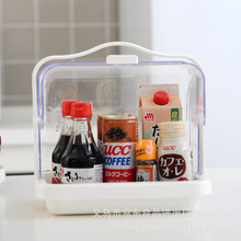 日本进口inomata塑料透明收纳盒携带式食品盒手提保鲜盒面包盒