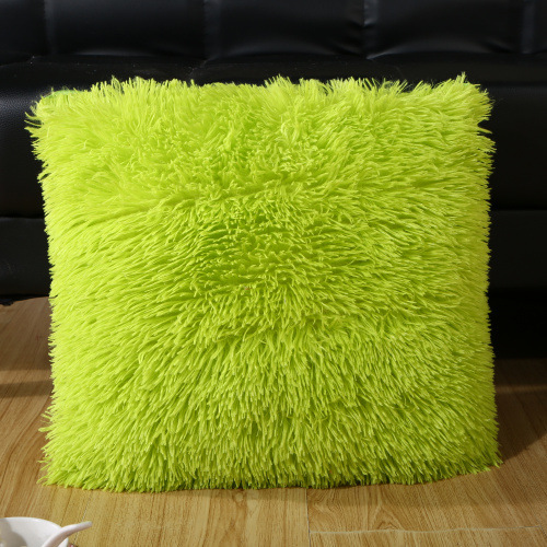 INS Style Amazon Hot Home Bedside Cushion Sofa Cushion Solid Color Plush Pillow Window Cushion Pillow Cover