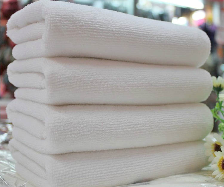 Factory Wholesale Square 180G Specification Microfiber White Towel Bath Towel Square Towel Children's Towel One-Time Hair Drying Towel
