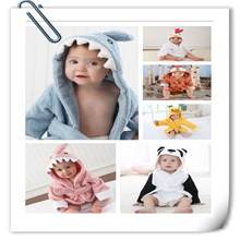 40款纯棉儿童浴袍动物造型婴儿连帽吸水可穿毛巾宝宝家居服厂批发