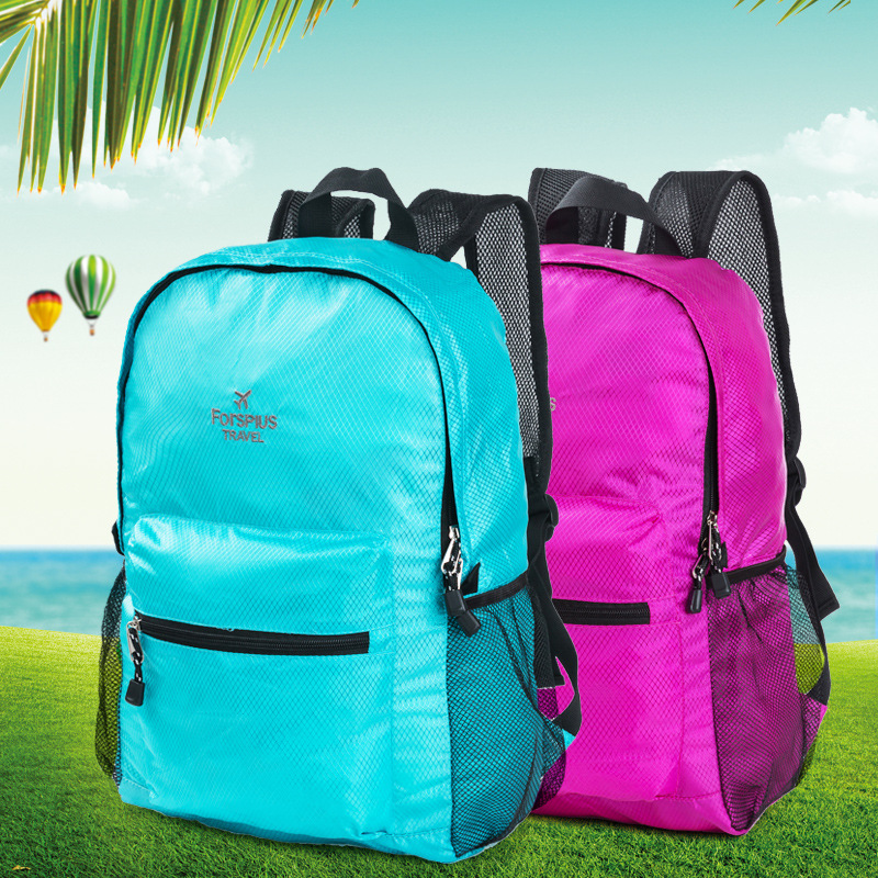 新款户外便携式旅游收纳包折叠双肩包简易运动背包雙肩旅行袋跨境
