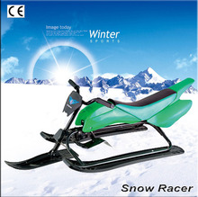 儿童成人款无动力滑雪车 雪地摩托车 带牵引滑雪板带刹车雪橇滑沙