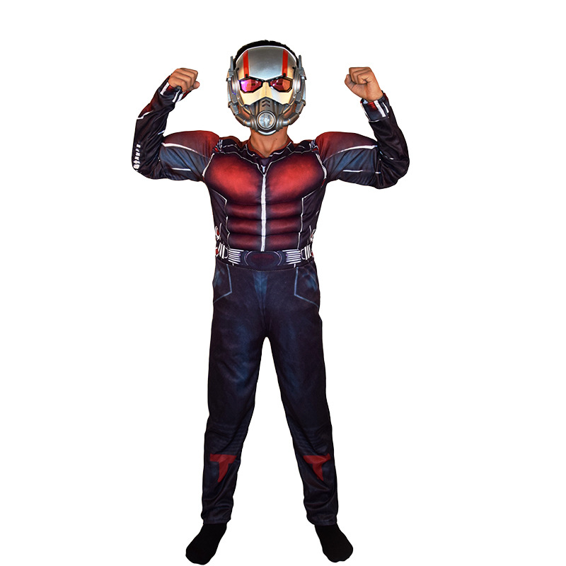 万圣节蚁人cosplay服装 蚂蚁侠服装英雄联盟服装 蚁人表演肌
