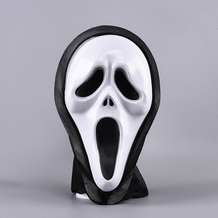 halloween mask horror death scream ghost festival masquerade party plastic white grimace wholesale