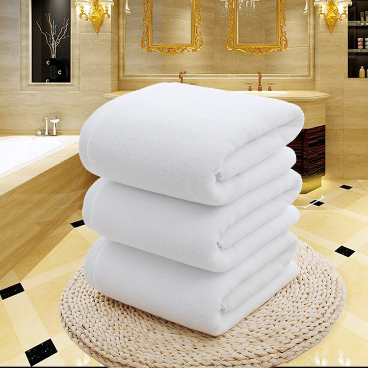 Factory Wholesale Bath Towel Hotel Hotel Cotton Grass Towel Thickened Cotton Bed & Breakfast Beauty Salon Large Bath Towel Logo