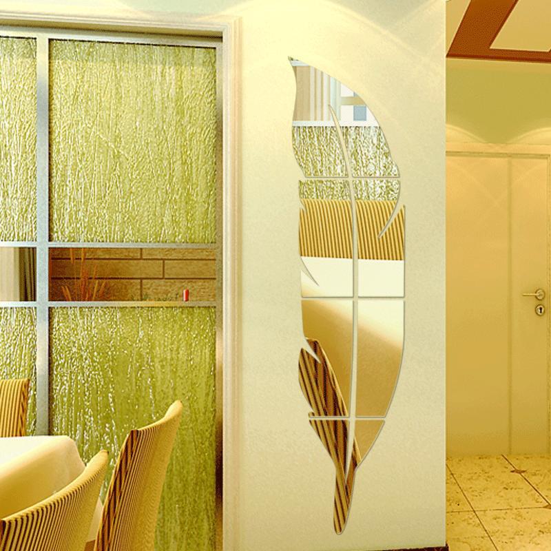 亚克力镜面贴羽毛