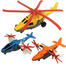 厂家直供创意儿童卡通模型飞机直升机回力小玩具赠品地摊货源批