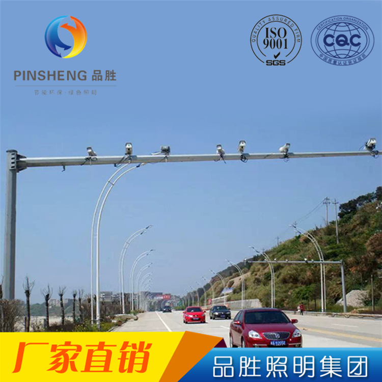 厂家供应交通信号灯杆 单悬臂八角信号杆 电子警察监控杆