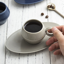 作家哑光咖啡杯碟陶瓷浓缩意式特浓小号120mL美式咖啡杯