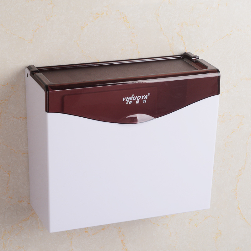 免打孔塑料纸盒 卫生间擦手纸纸巾盒浴室防水纸巾架 纸巾盒厂家