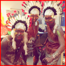 野人服装cosplay原始人 表演成人万圣节非洲土著人印第安人演出服