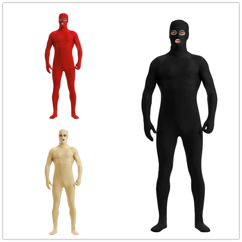 ZENTAI全包紧身衣开眼口纯色变装体操服舞台演出服服装连体衣塑身