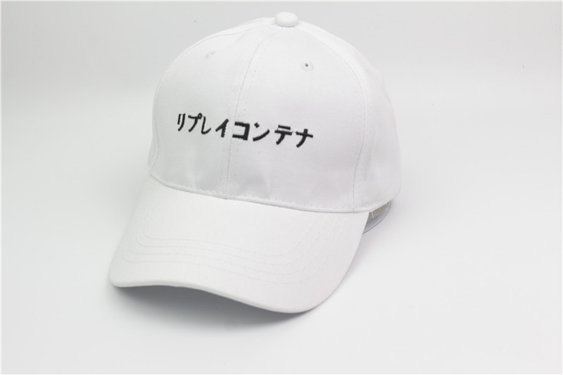 Korean Style Japanese Stick Embroidered Peaked Cap Spring and Summer Sun Hat Hip Hop Baseball Hat Fashion All-Match Trendy Female Student Male