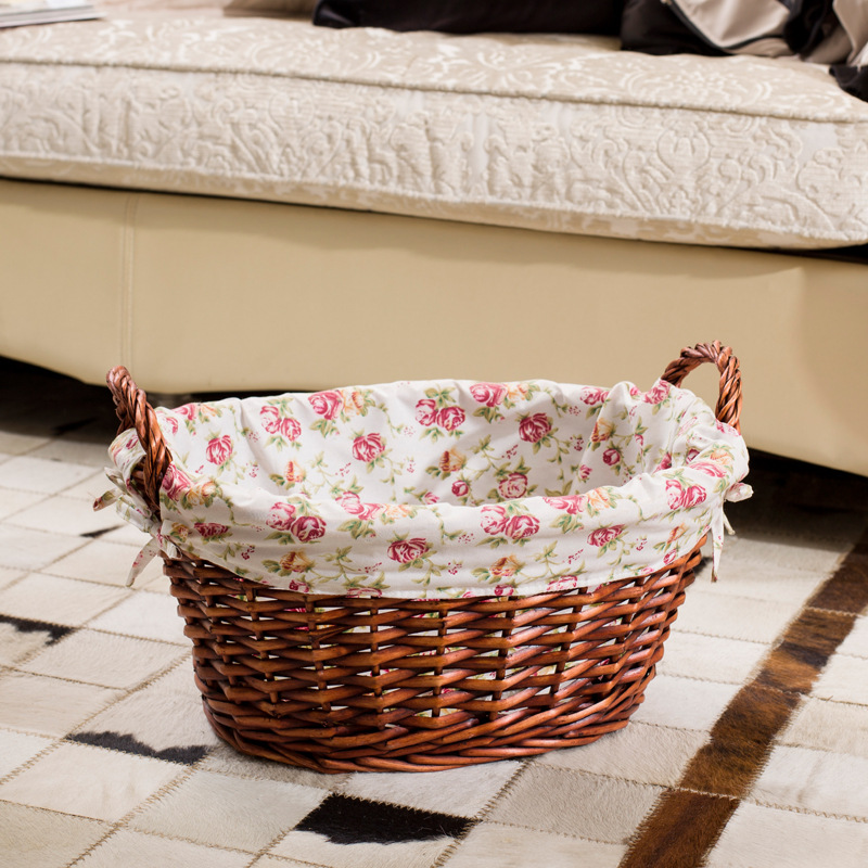 卧室子玩洗衣筐大号收纳篓子柳编筐整理柳编篮杂物脏衣家用玩具藤