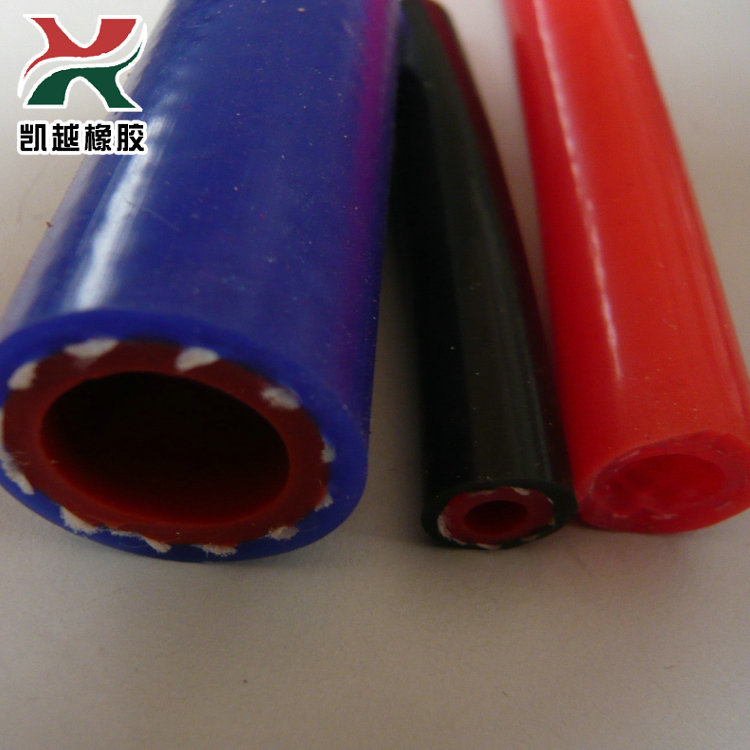 硅胶管 高温高压真空管软管 双层蓝色夹线编织蒸汽管加厚橡胶水管